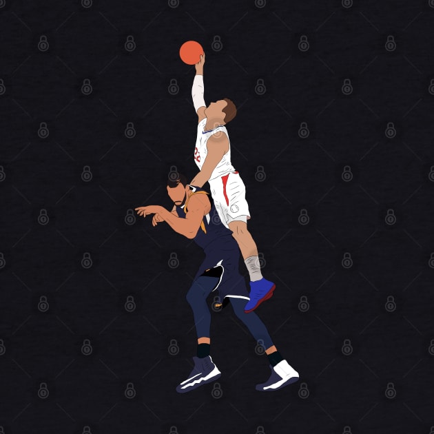 Blake Griffin Dunk On Rudy Gobert by rattraptees
